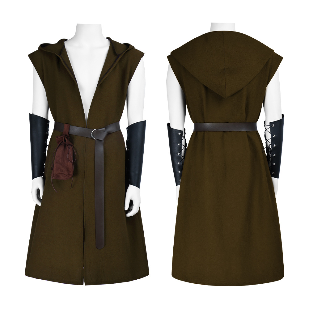 Tunique médiévale Viking Norman Warriors Costume homme Larp Tabard tenue chemise longue hauts gilet sans manches manteau Halloween pour hommes 30