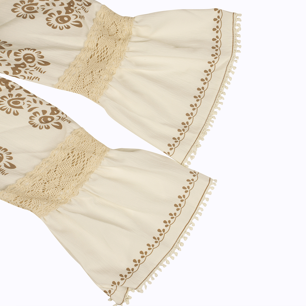 Robe décontractée élégante pour femme en dentelle et maille, col rond, manches longues évasées, style vintage bohème, robe longue de vacances, Vestidos