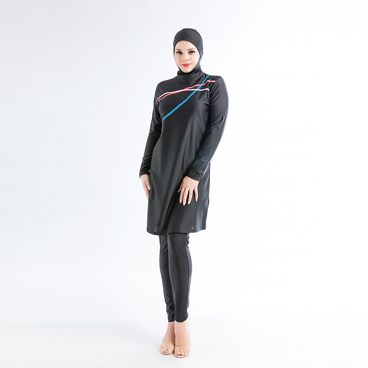 Maillot de bain musulman pour femmes, modeste, burkini, à la mode, couverture complète, conservateur, tenue de bain islamique