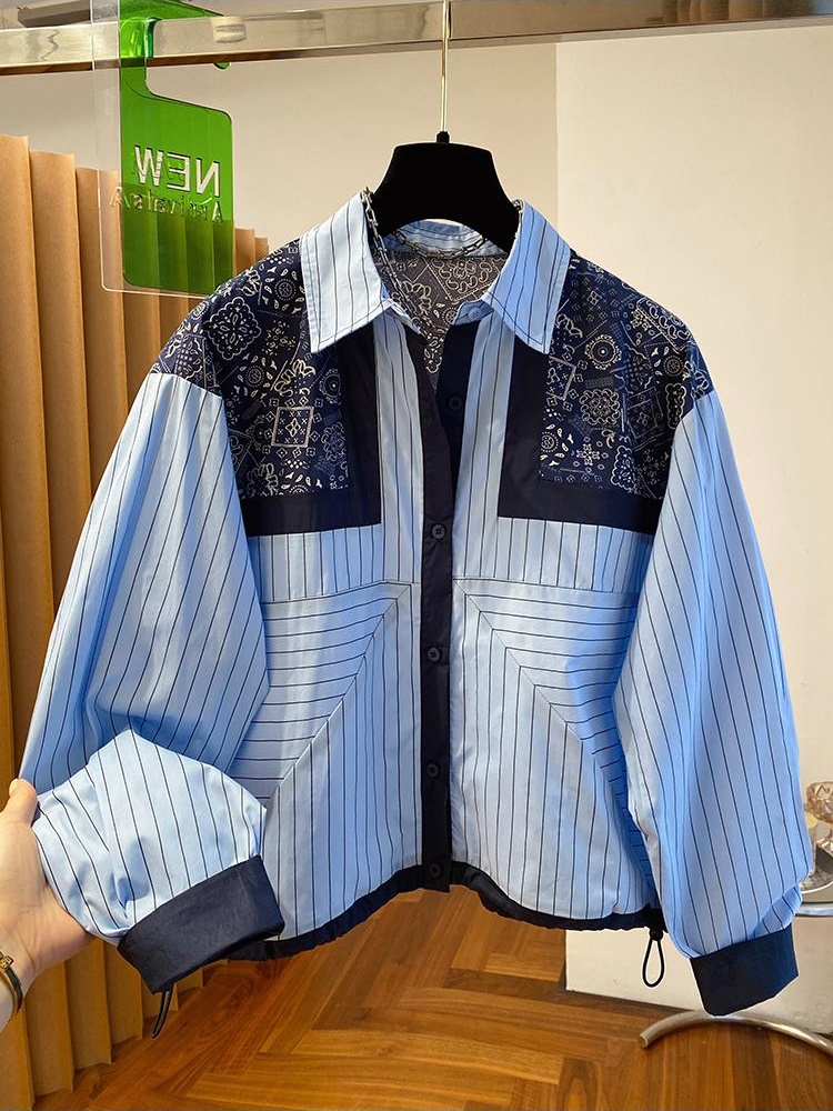 Chemise rayée à manches longues pour femmes, Design Chic, chemises amples rétro décontractées, polyvalentes, à la mode, nouvelle collection printemps automne