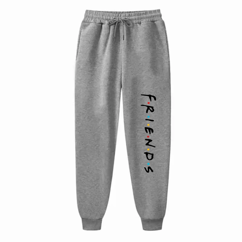 Femmes décontracté ample pantalons longs en plein air mode amis lettre imprimé pantalon printemps automne hiver polaire sport pantalons de survêtement