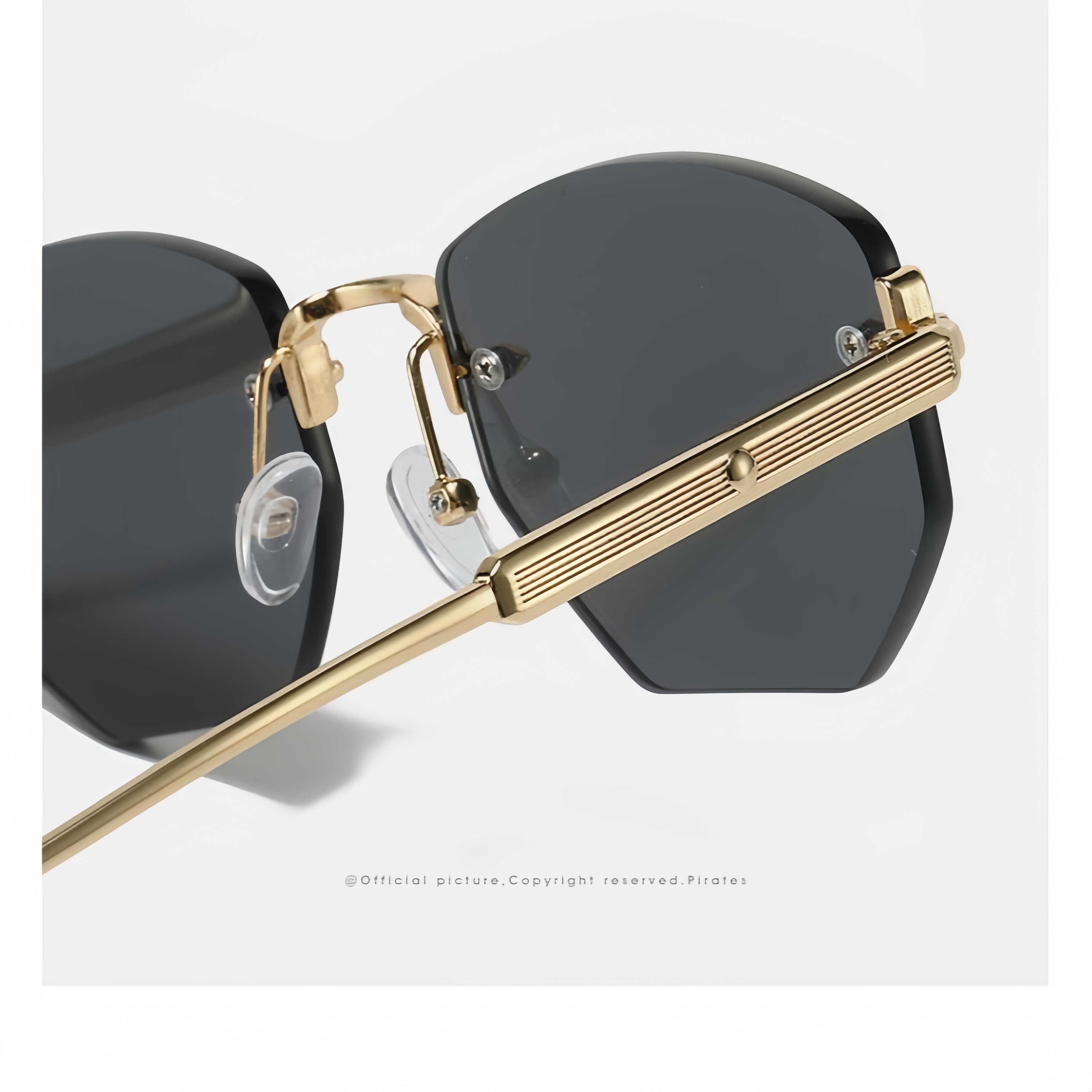 Lunettes de soleil tendance sans cadre polygonales à la mode et uniques pour hommes et femmes, lunettes polyvalentes de style de rue haut de gamme