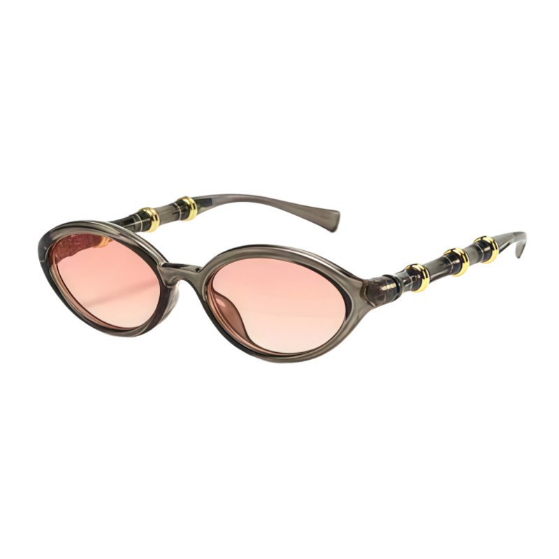 Lunettes de soleil ovales rétro de luxe pour femmes, style tendance, protection UV400, monture Oculus, Gafas