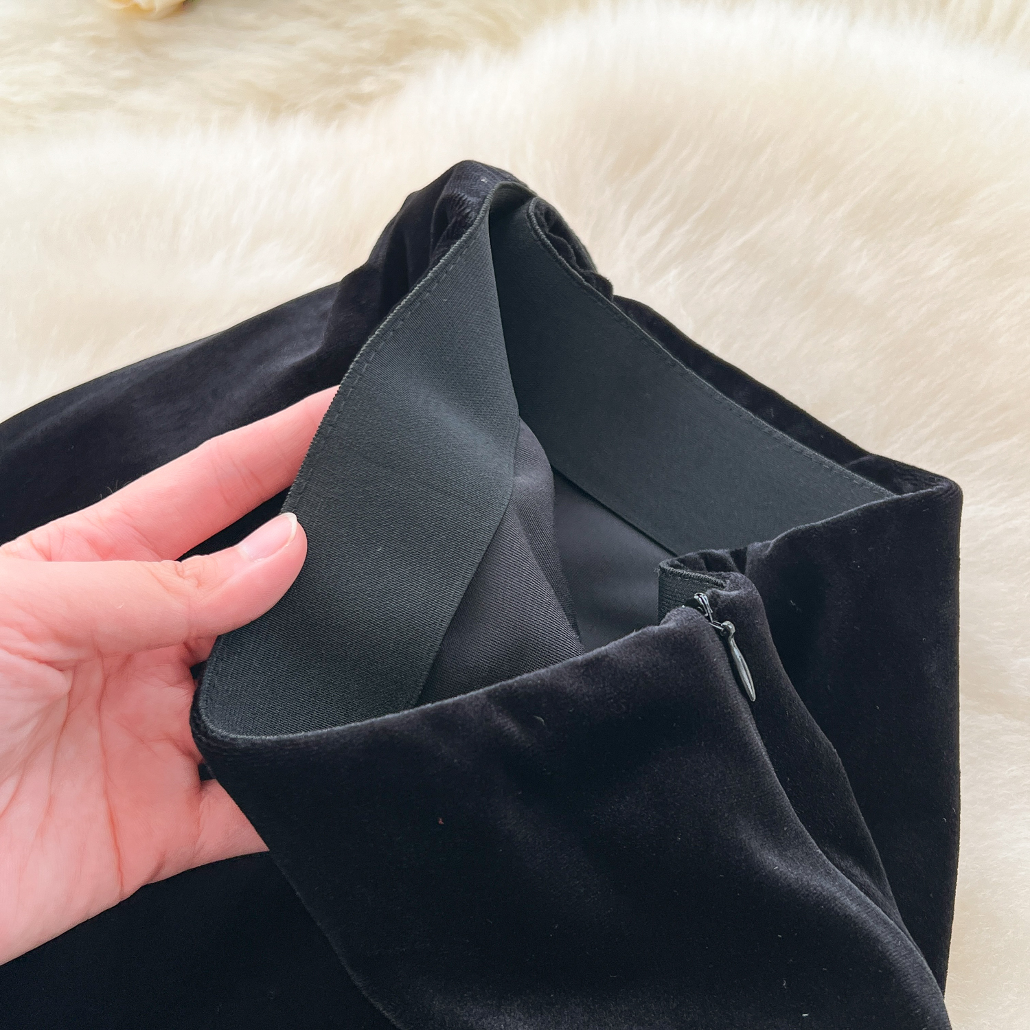 Femmes Sexy velours mince jupe fête mode Vintage taille haute jupes de luxe Goth robe de sirène femmes vêtements