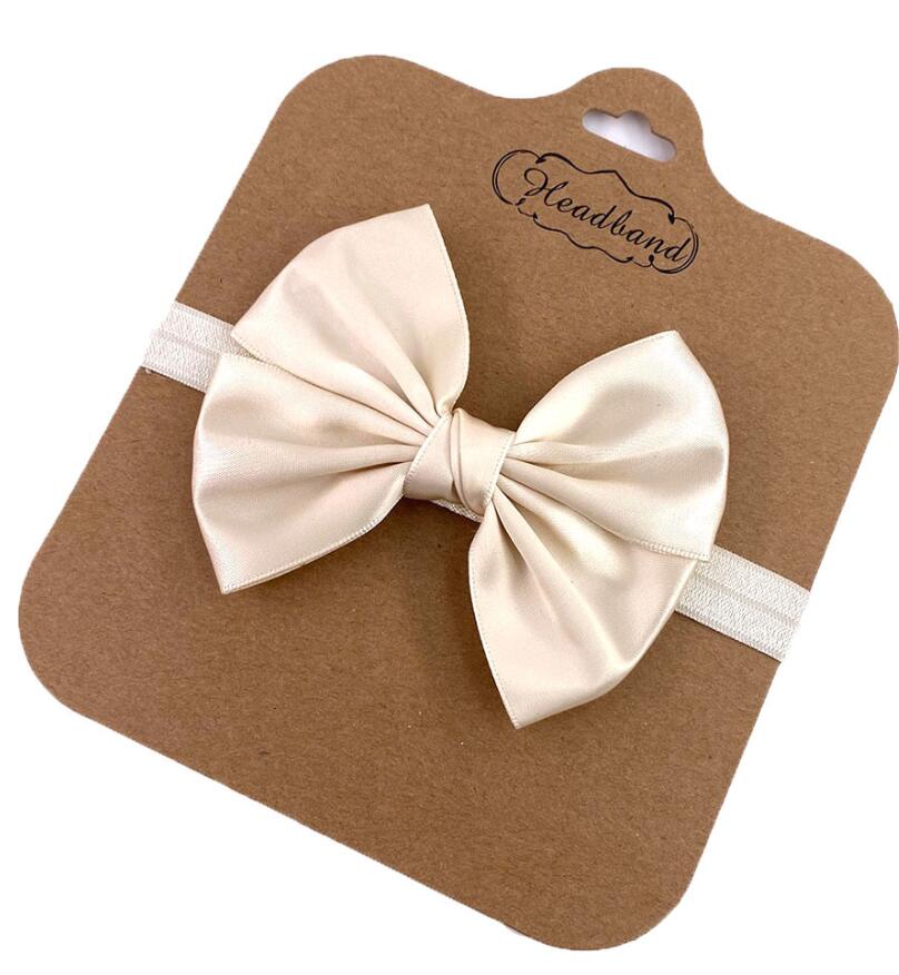 Bandeau en Satin Vintage pour bébé, nœuds de cheveux, accessoires de tête pour filles, nouveau-né, vente en gros, 4 pouces, 60 pièces/lot