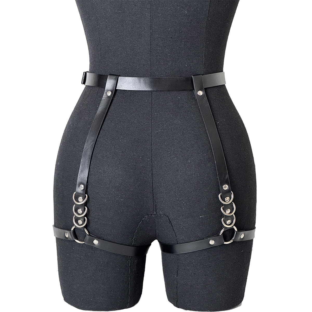 Ceinture de mode pour femmes, chaîne à pampilles, harnais en cuir punk, ceinture de taille, harnais de jambe, sangles de jambe, accessoires de vêtements gothiques