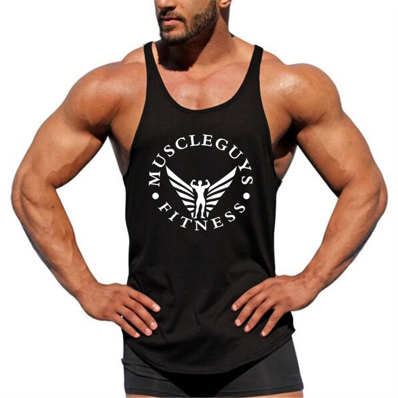 Chemise d'entraînement de musculation pour hommes, haut de fitness, maillots de fibre musculaire, vêtements de sport, marque de mode