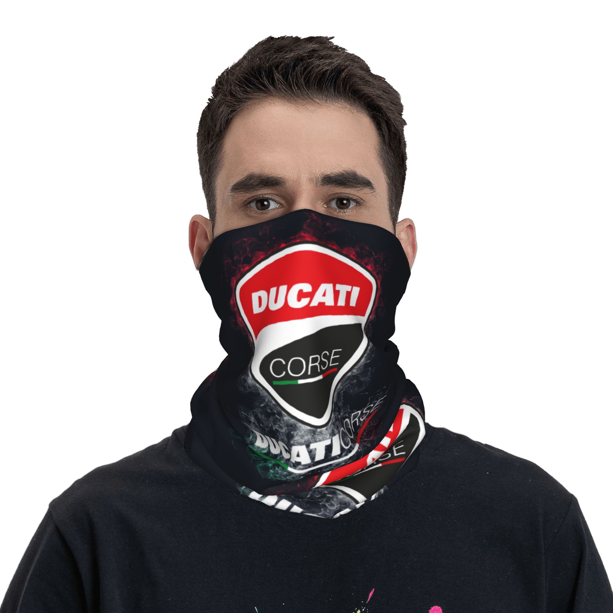 Cache-cou Bandana Moto Ducati Personnalisé Coupe-Vent Cache-Visage Homme Femme Course Sport Cagoule Tube Cache-Cou