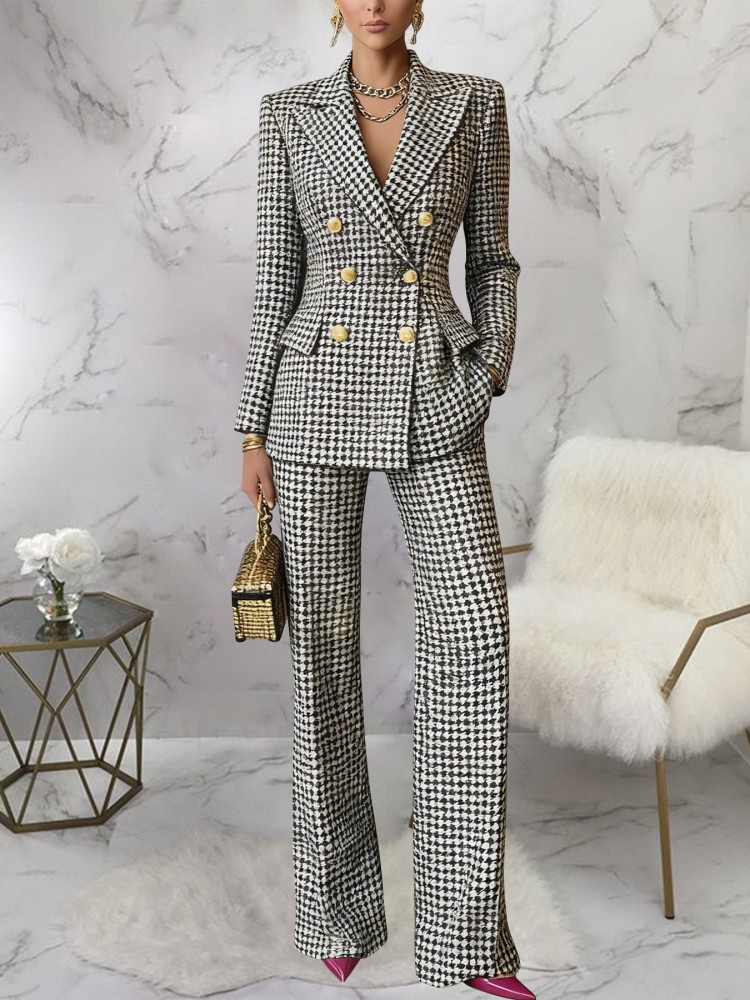 Ensemble de mode pour femmes 2 pièces ensembles nouveauté correspondant deux pièces ensembles à manches longues Blazer haut et pantalon costumes tenues vêtements