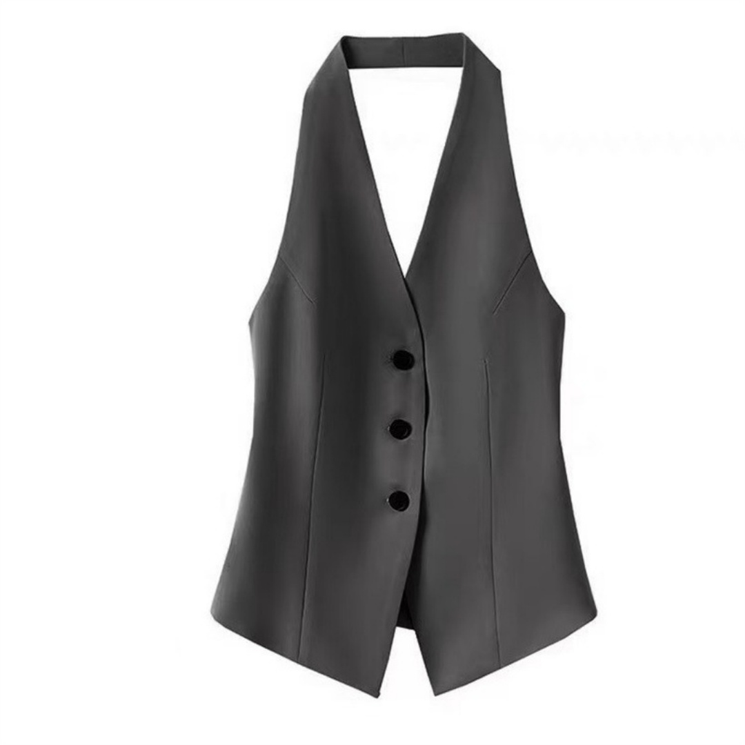 Gilet de mode pour femme, décontracté, sans manches, streetwear, élégant, coupe ajustée, gilet de costume, couleur unie, tendance, débardeur de bureau pour femme