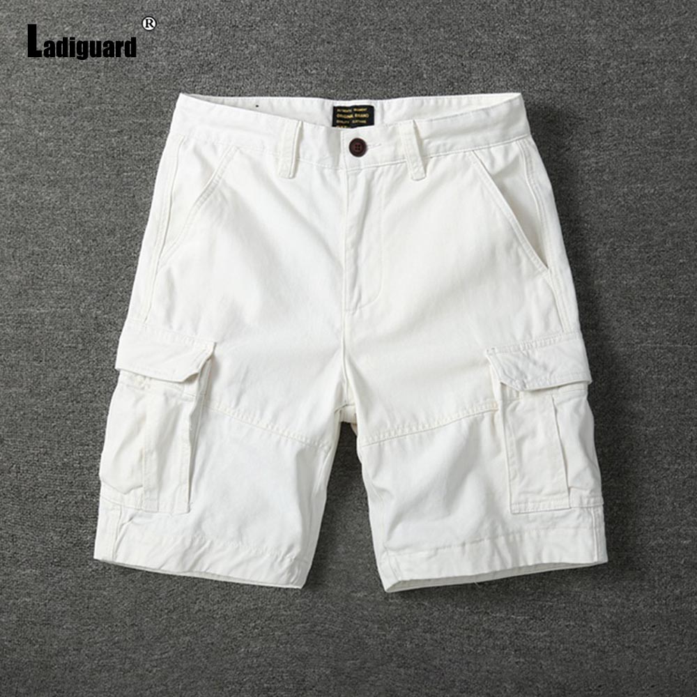 Short Cargo décontracté pour hommes, Style américain et européen, avec poche sur pied, short tactique classique, blanc, kaki, bas court d'extérieur, nouveau, 2025