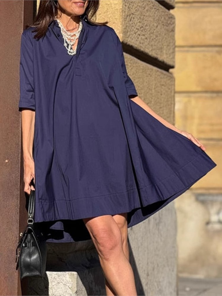 Robe décontractée et élégante pour femmes, nouvelle mode d'été, manches courtes, blanche, ample, robes de plage pour femmes