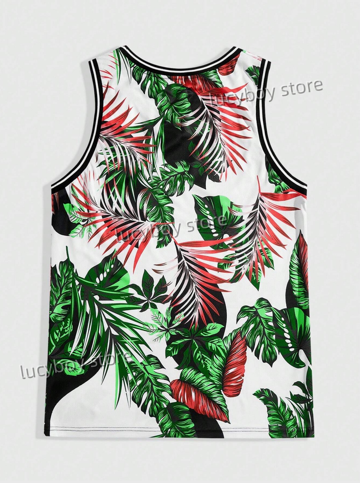 Nouveau maillot de basket-ball pour hommes gilet Style petit ami feuilles vertes No.23 imprimé rayé col rond débardeur décontracté gilet de basket-ball Topsport