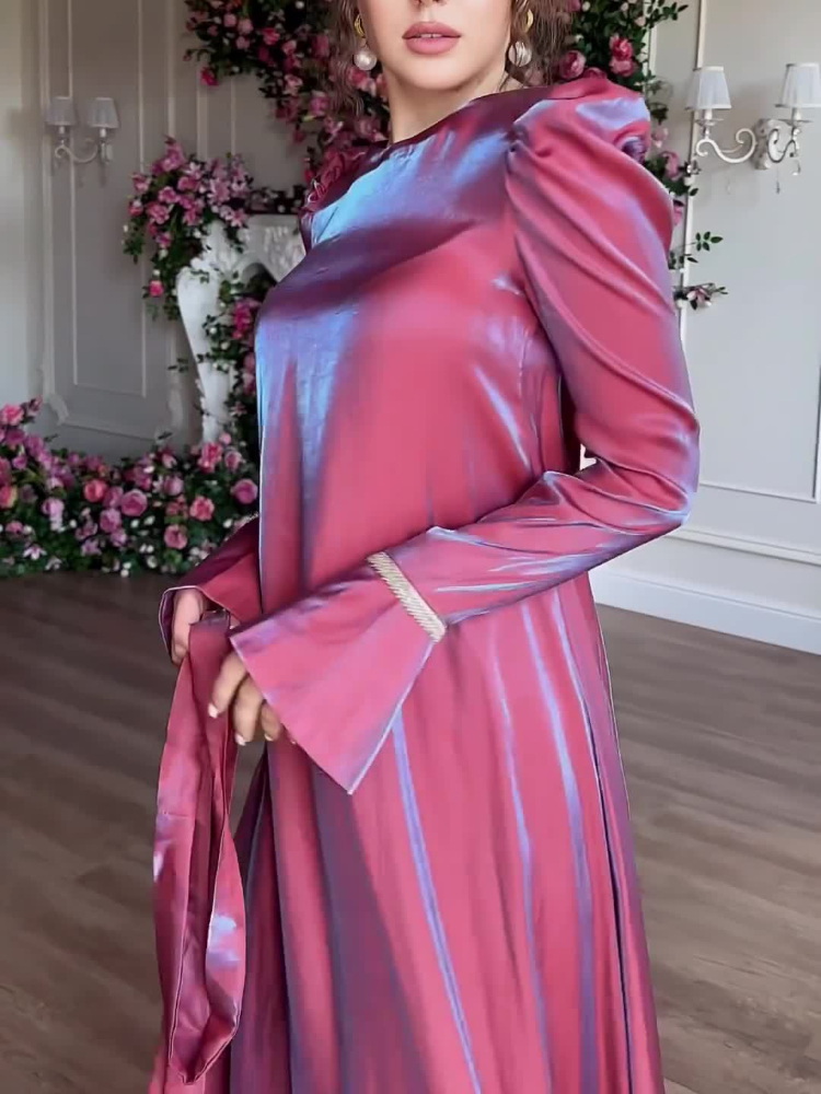 Robe longue à lacets pour femmes musulmanes, Abaya, Maroc, Robe de soirée, Ramadan, Kaftan, Islam, Robe éducative, Robe large, Robe soyeuse, Eid Dubai, 2024