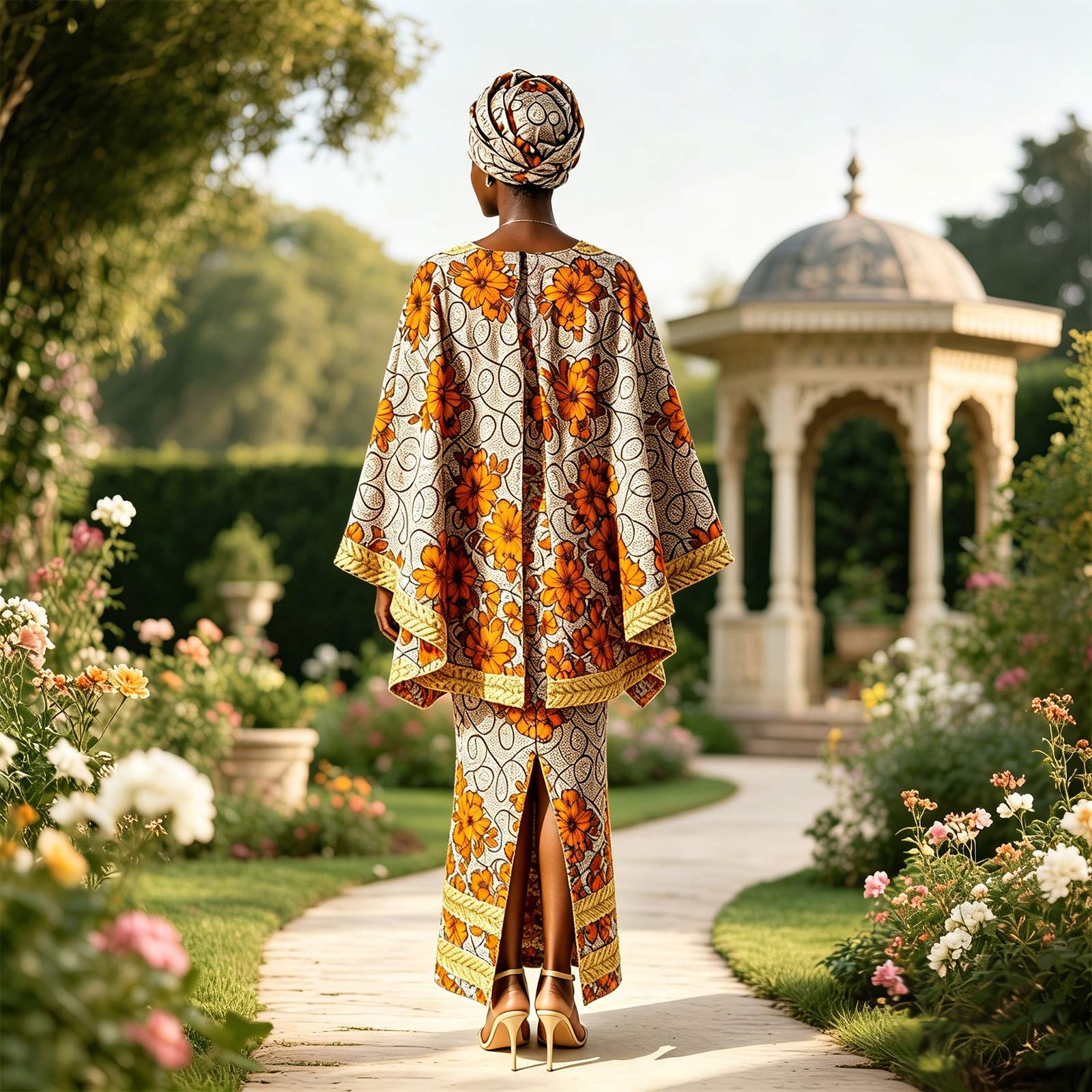 Robe de soirée africaine de luxe pour femme avec cape assortie, robe sans manches ajustée, élégante, en Bazin Riche, pour mariée, mariage 2625022