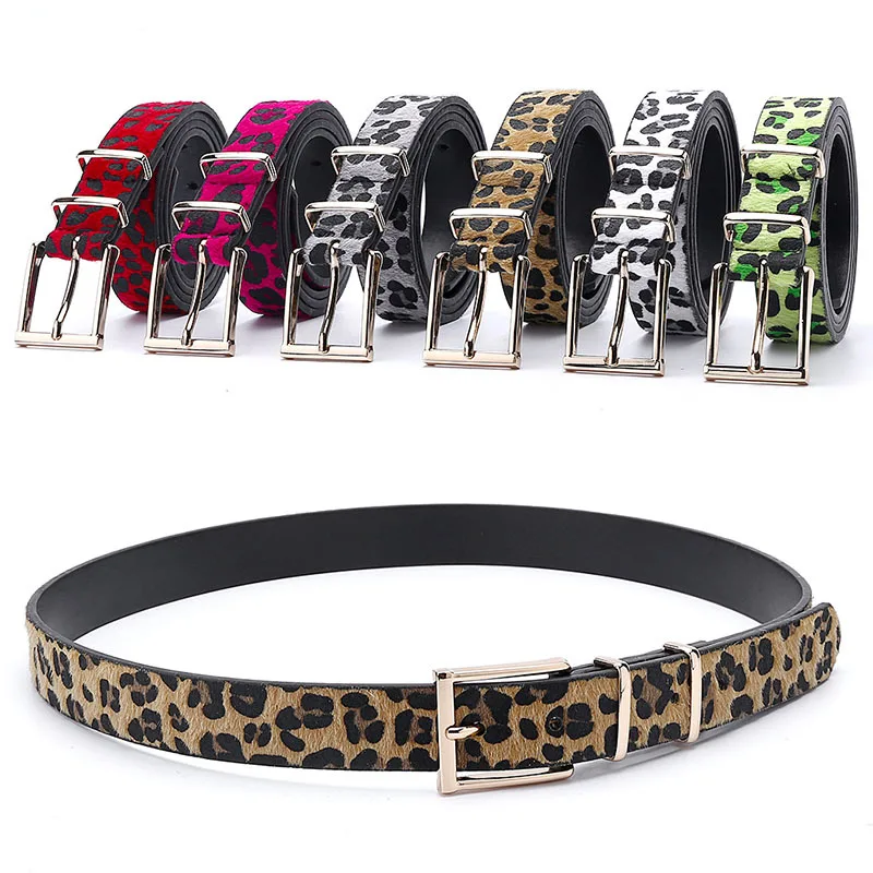 Ceinture en cuir léopard pour femmes, mode décontractée, polyvalente, gothique, rétro, tendance, luxe, Y2K, pour manteaux et jeans