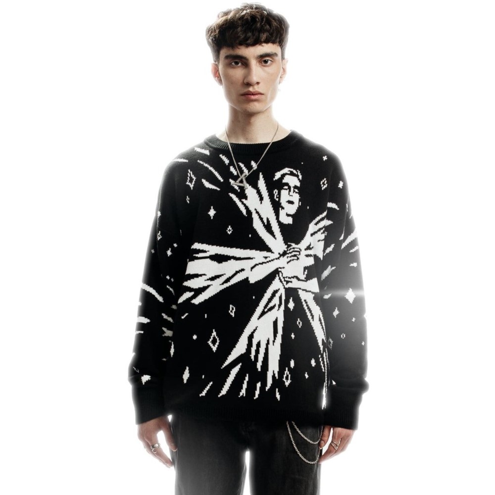 Pull Hip Hop Décontracté pour Homme et Femme, Streetwear Abstrait Quasar Whole, Mode Harajuku, Vêtements Vintage des Années 90, Y2K