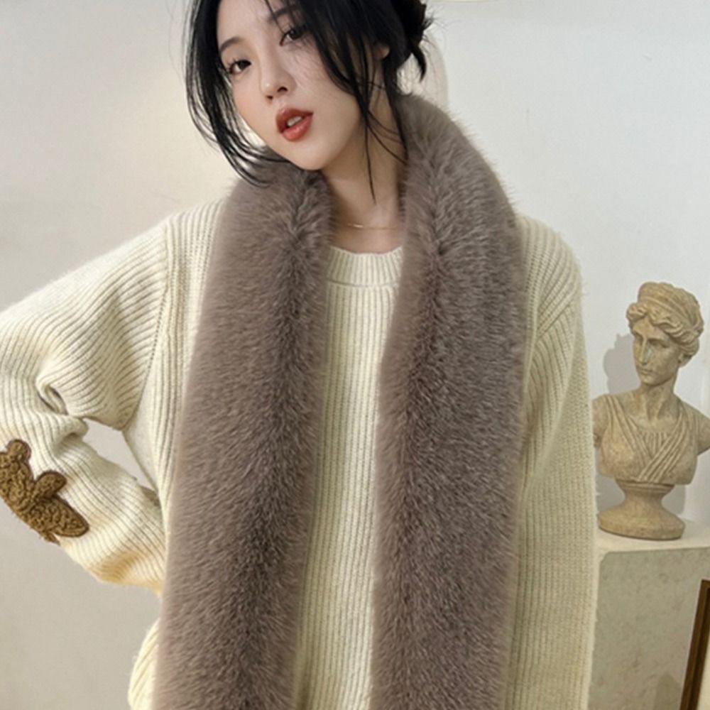 Décor de fourrure 6 couleurs 180cm fausse fourrure longue écharpe épaisse moelleux peluche luxe enveloppes châle Vintage dames foulards fête