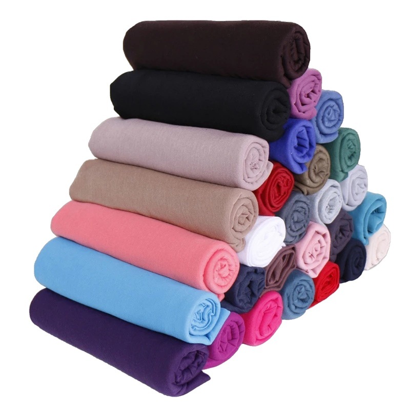 Hijab en Jersey de Coton Modal pour Femme, Écharpe de Ramadan, Turban Long et Doux, Châles Islamiques, Écharpe de Sauna Bandana, Nouvelle Collection 2023