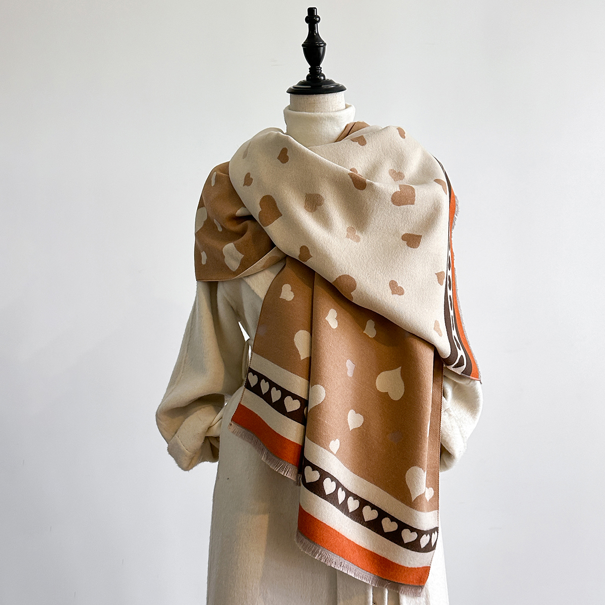 2025 conçu femmes hiver chaud cachemire châle-mode écharpe foulard Pashmina tête écharpe Wrap Poncho & Echarpe