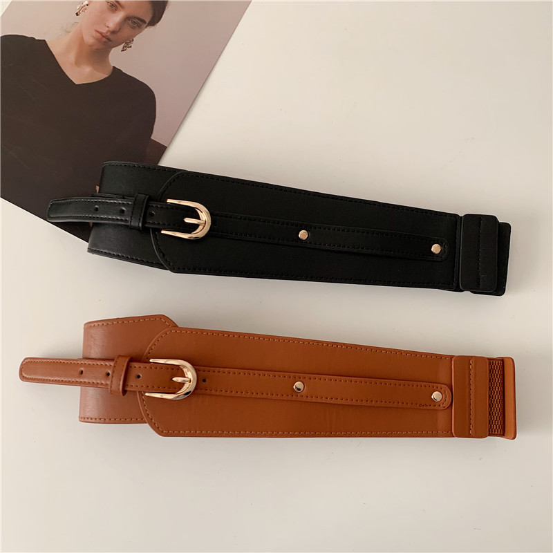 Ceintures en cuir pour femmes de haute qualité réglable en cuir Pu longue ceinture femme Vintage taille large manteau Corset ceinture Cummerbunds