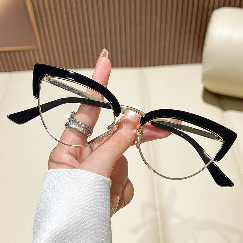 Lunettes de lecture œil de chat élégantes de luxe pour femmes, Protection des yeux HD, blocage de la lumière bleue, lunettes unisexes Ultra légères 0 à + 4.0