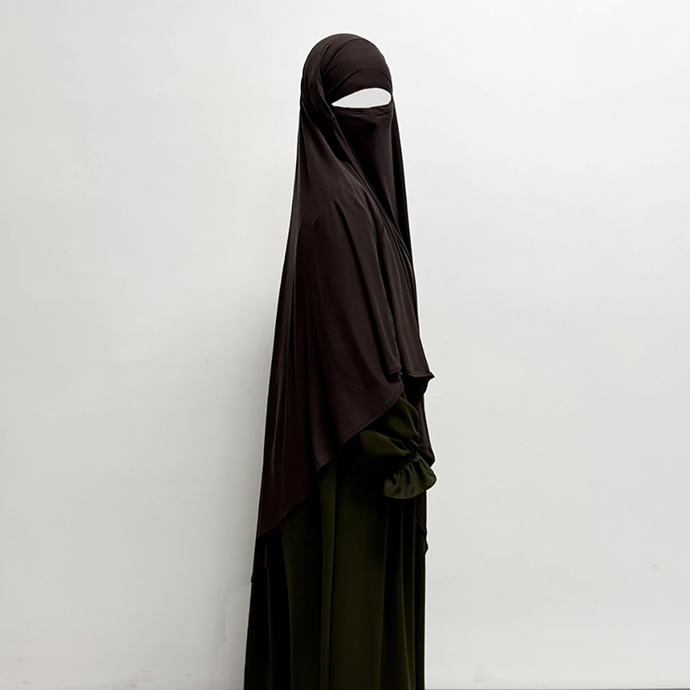 Khimar en jersey de bambou, respectueux de la peau, certifié OEKO-TEX, respirant, léger, pour la prière musulmane, Eid, Ramadan, à nouer à l'arrière