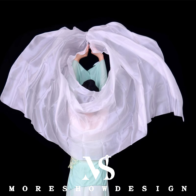 Voile de danse orientale en soie 100% à dégradé, écharpe de danse pour femmes, accessoire de danse, longueur 250 cm, largeur 114 cm, pour la pratique et la performance.