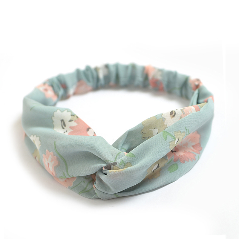 Mode femmes filles été bohème bandes de cheveux imprimer bandeaux Vintage croix Turban pansement Bandanas bandeaux cheveux accessoires