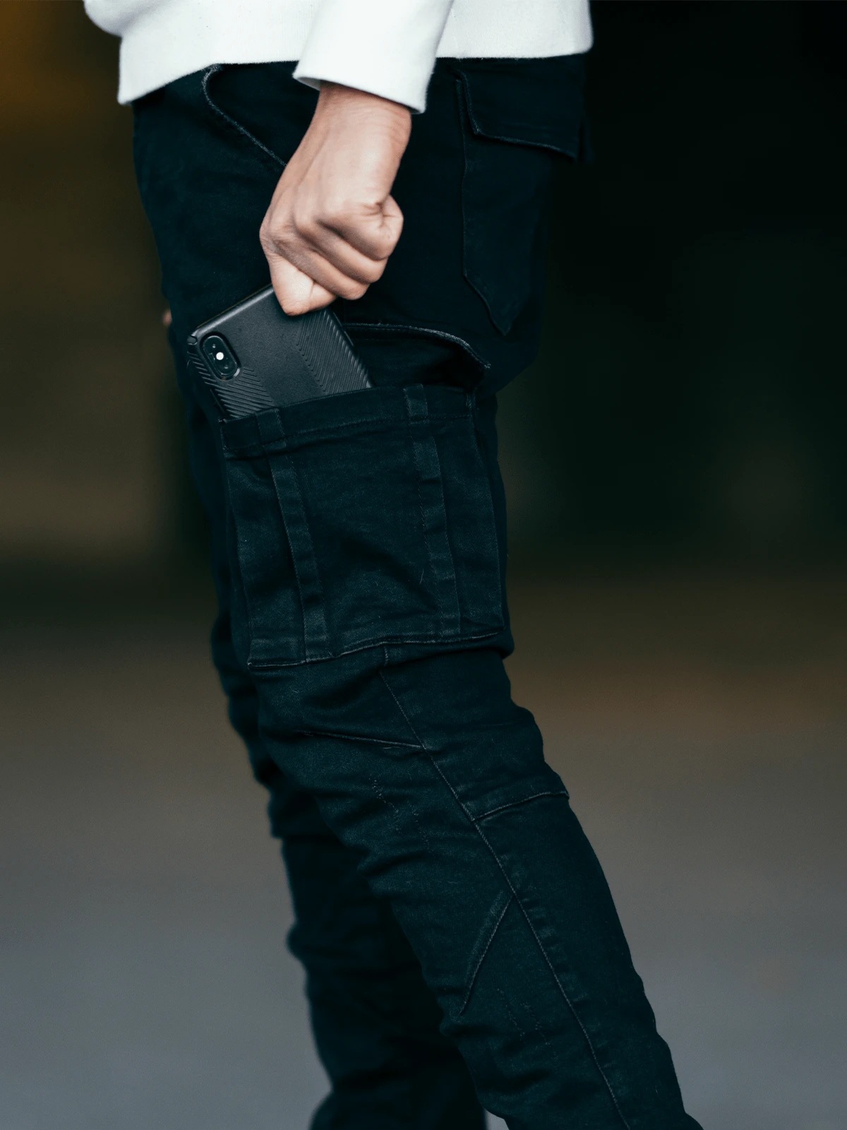 2025 nouveaux hommes rue élastique Denim marque jean jambes étroites Multi poches Cargo pantalon décontracté coupe ajustée usage quotidien Joggers taille moyenne