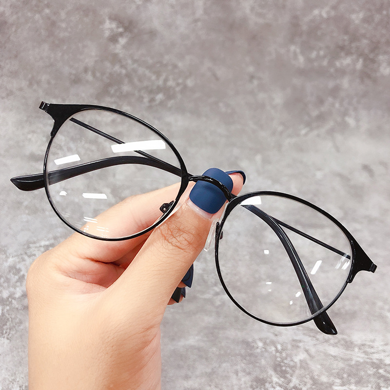 Lunettes de lecture à monture ronde Vintage pour hommes et femmes, verres d'ordinateur en métal pour myopie, lunettes décoratives, lentilles de repos