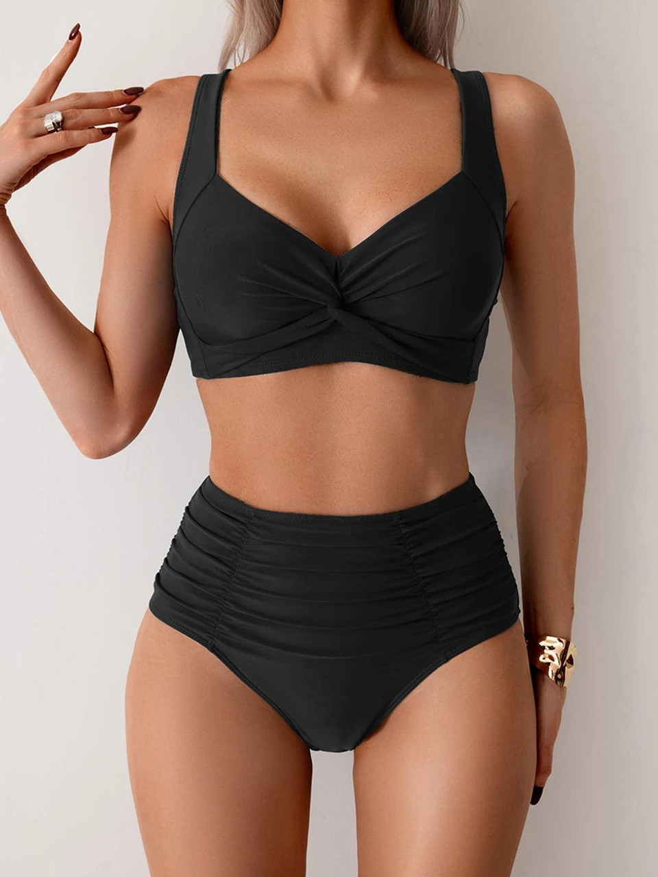 Maillot de bain pour femmes 2025 femmes deux pièces maillot de bain Sexy deux pièces taille haute Bikini maillot de bain envshenльники жіно ::й 2