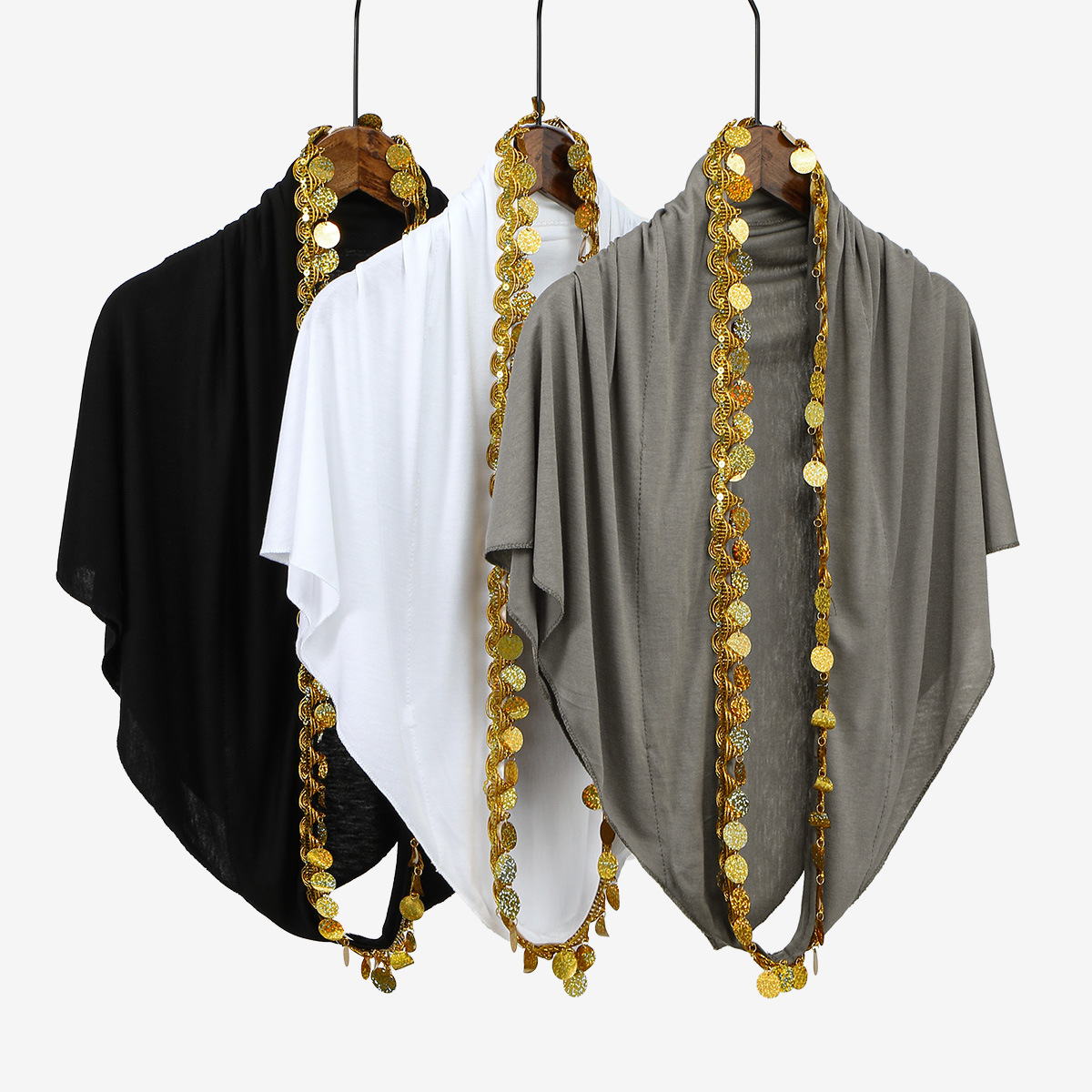 Nouveau hijab musulman en jersey de coton avec paillettes, hijab instantané tendance, foulard islamique, couvre-tête, hijab scintillant 65*67cm