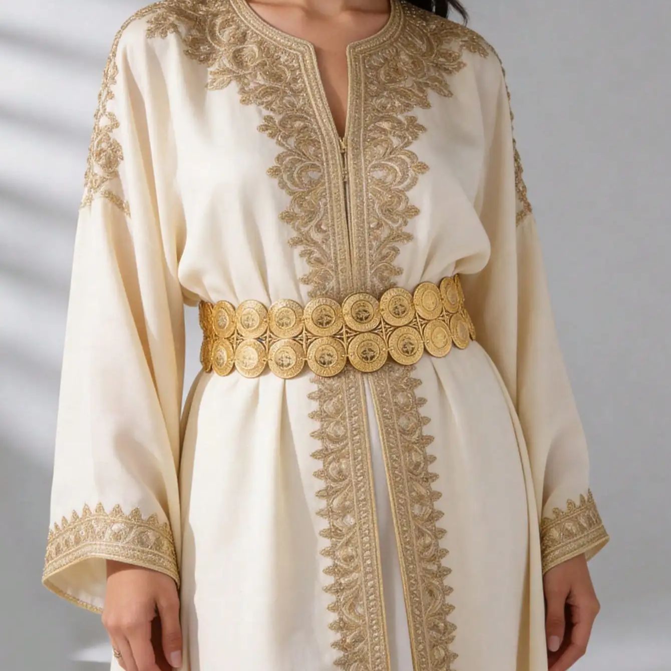 Nouvelle ceinture en métal pour femmes turques kurdes, plaquée or, avec chaîne de pièces de monnaie arabes, pour mariage ou festival du Moyen-Orient, ceinture de costume.