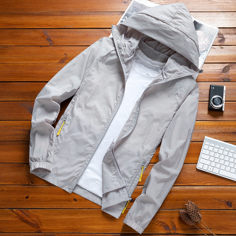 Veste de pêche légère d'été pour homme, protection solaire, veste d'extérieur à capuche zippée, anti-UV, respirante, séchage rapide, pour le cyclisme