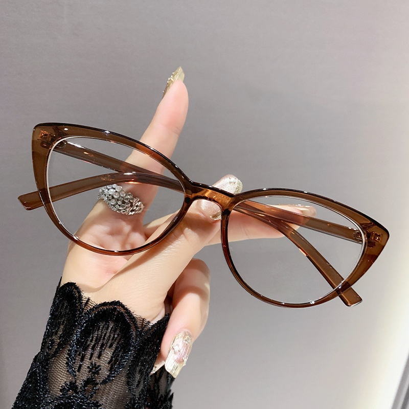 Montures de lunettes de soleil œil-de-chat pour femmes, mode européenne et américaine, lunettes de lecture tendance avec protection contre la lumière bleue