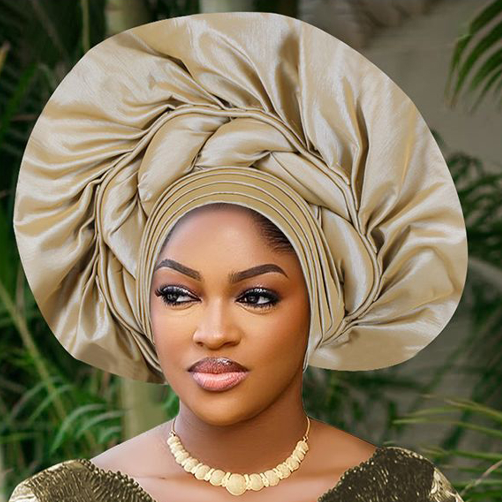 Africain femme Turban casquette femmes Autogele couvre-chef Nigeria Fan Geles fête de mariage bandeau chapeaux Bonnet Hijab chapeau foulard