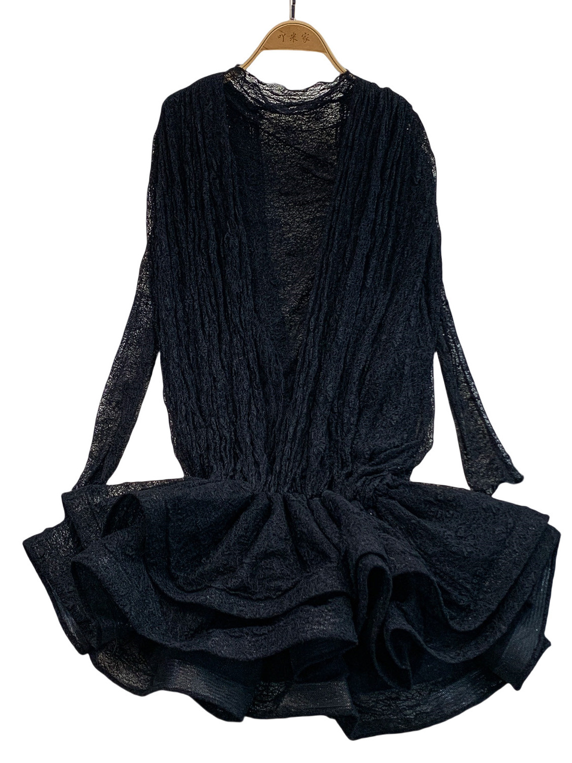 Robe de luxe légère en dentelle plissée pour femmes, col rond, Unique, mode, taille Slim, jupe courte à volants bouffantes, été