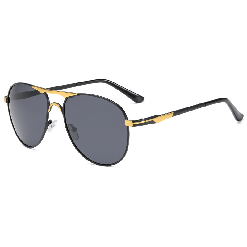 Lunettes de soleil polarisées pour hommes et femmes, pilote de conduite, Vintage, marque de styliste, noires, UV400