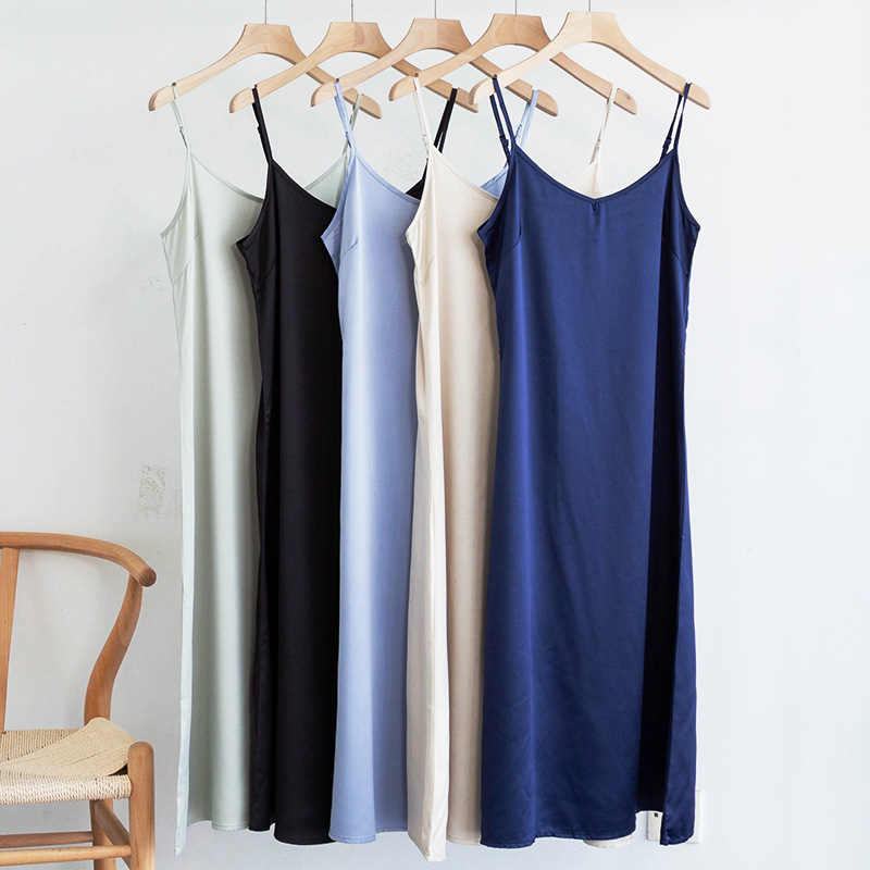 Robe Longue Élégante et Chic en Satin pour Femme, Bretelles Réglables, ixd'Anniversaire, Maxi, Plage, Été 2024