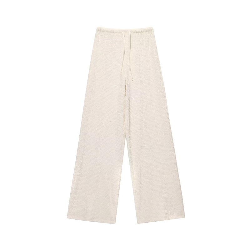MUJER femmes pantalons ensembles texturés taille haute pantalons ensembles pour femmes 2 pièces sans manches gilet femme tenue dame ensembles femmes costumes