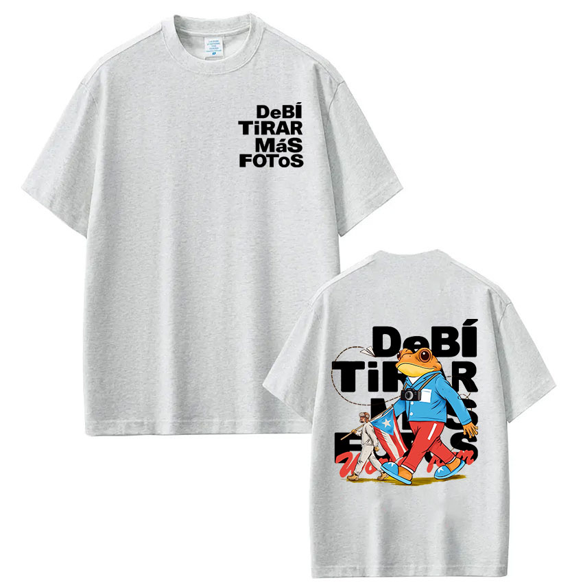T-shirt Rapper Bad Bunny Debi Tirar Mas Fotos DTMF, vêtements pour hommes et femmes, mode Hip Hop, T-shirt à manches courtes, Streetwear