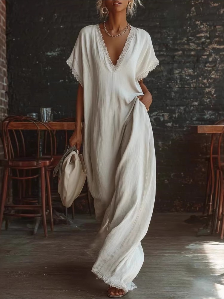 Robe décontractée printemps-été, nouvelle mode, élégante, en dentelle, ample, pour le bureau, blanche, pour les fêtes, pour les vacances, pour femmes, Robe Femme, Vestidos