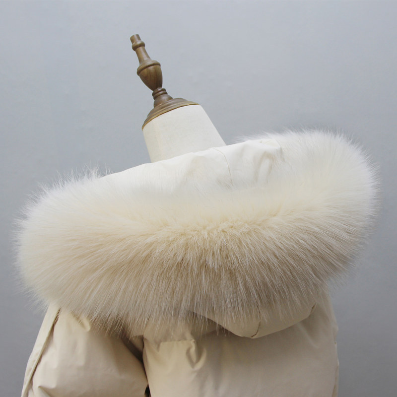 Épaissir chaud fourrure de renard cou enveloppement hiver fausse fourrure col moelleux châle colliers en peluche cou plus chaud pour les femmes fourrure écharpe vêtements accès