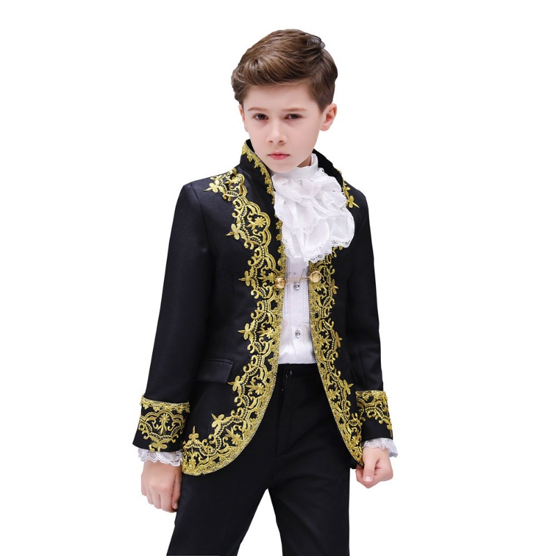 Costumes de prince pour garçons pour Halloween, tenue de chevalier médiéval Renaissance pour enfants, cadeau d'anniversaire, costume de blazer gothique victorien