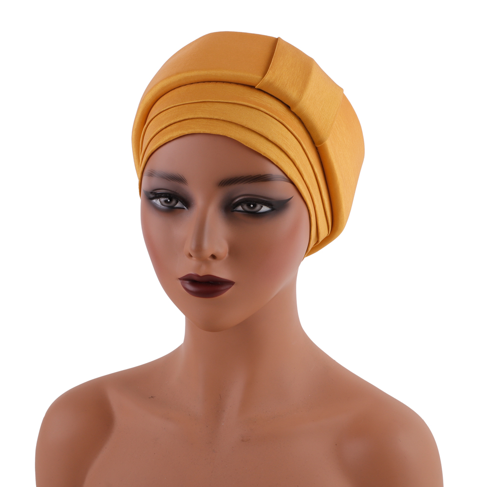 Casquette injturban brute pour femmes africaines, couvre-chef nigérian, vêtements de sauna pour dames, turbans musulmans