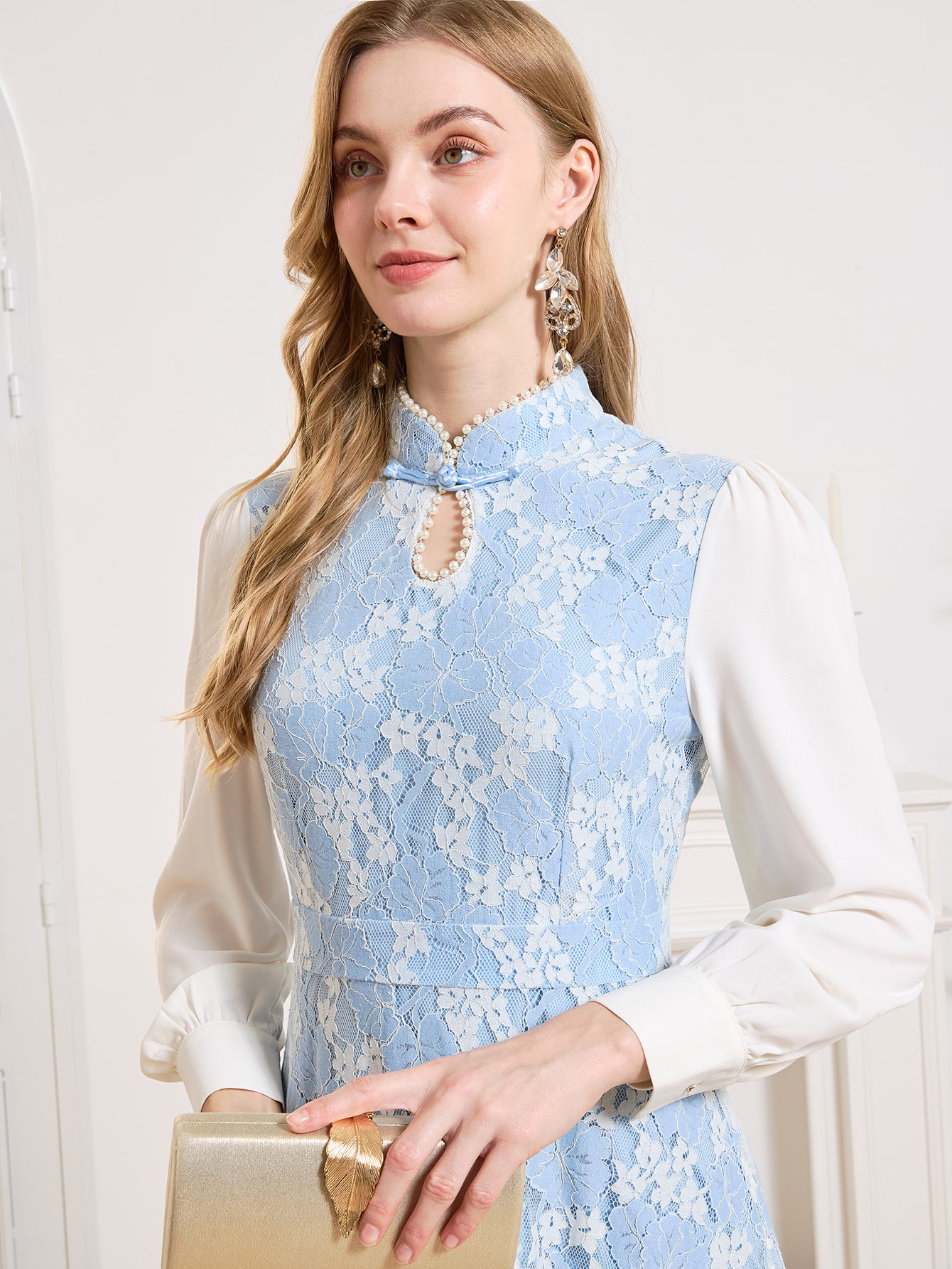 Robe élégante pour femmes DEVCHATA, printemps-été, robes de soirée luxueuses en dentelle, manches longues, vêtements de soirée formels pour femmes