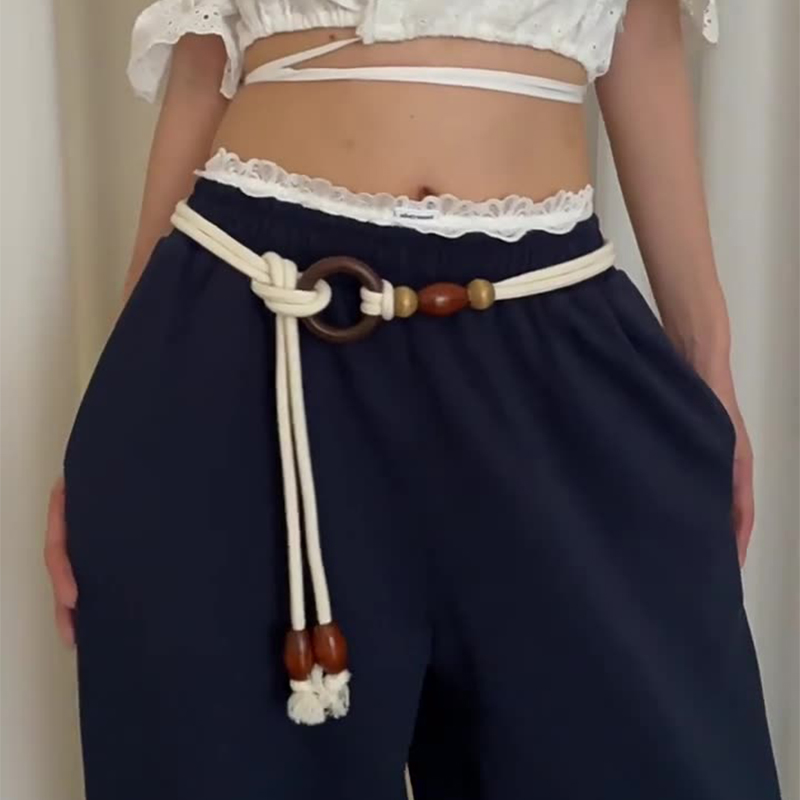 Ceinture fine en coquillage blanc pour femme, style ethnique bohème, ULtissée, sangles décoratives pour robe de dame, accessoire d'été