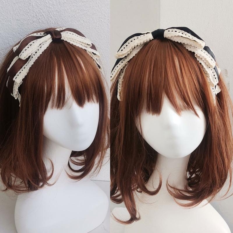 Bandeau japonais en dentelle avec nœud papillon, couvre-chef, épingle à cheveux, accessoires coiffure pour d ami