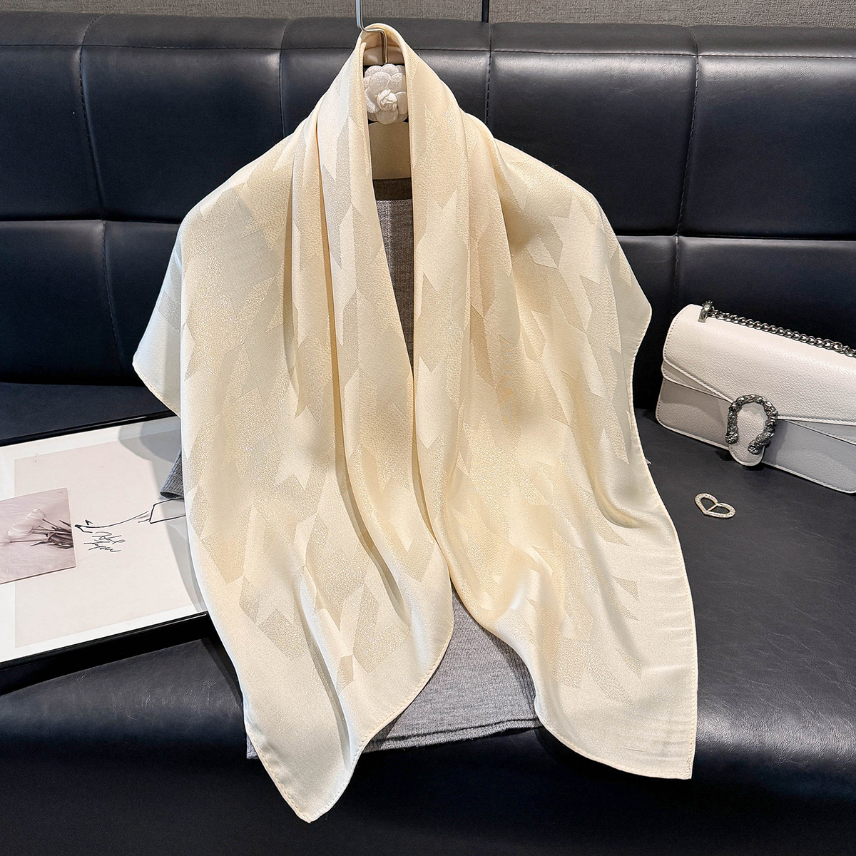 Hijab bohème pour femmes, marque de luxe, doux, Long châle carré musulman, protection solaire, sortie d'été, dernière collection 2025
